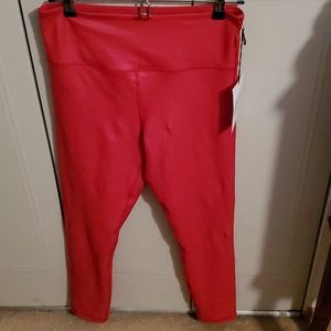 Zyia Red Metallic Light n Tight leggings.